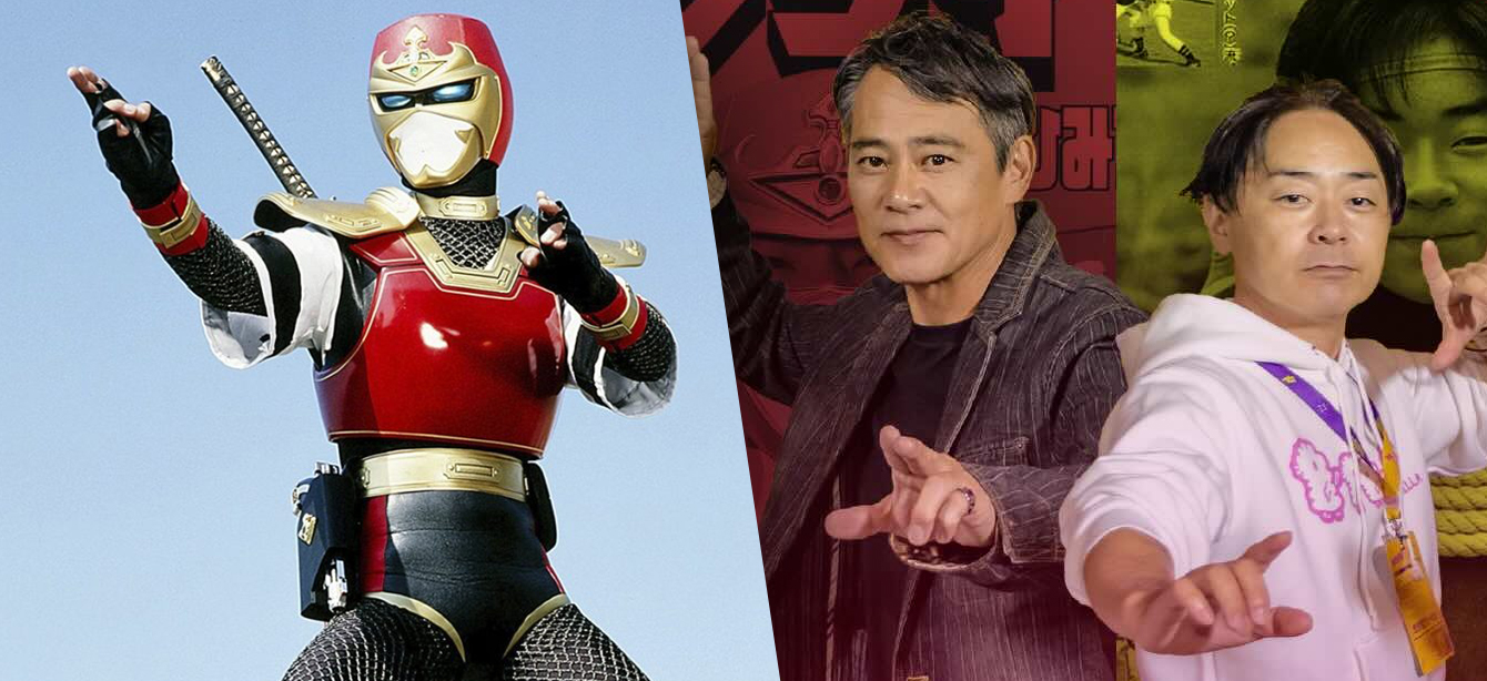 Atores Takumi Tsutsui (Jiraiya) e Takumi Hashimoto (Manabu)